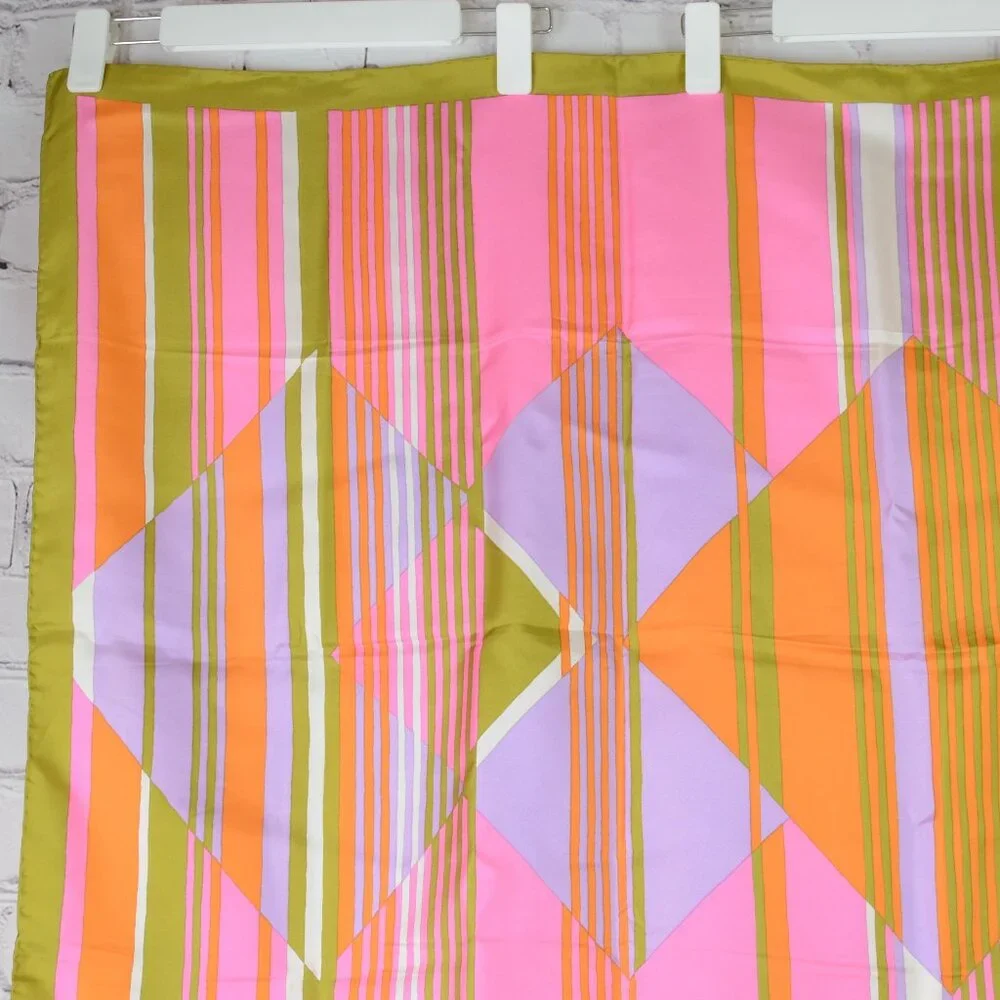VTG DIOR Geometric Silk Twill Scarf